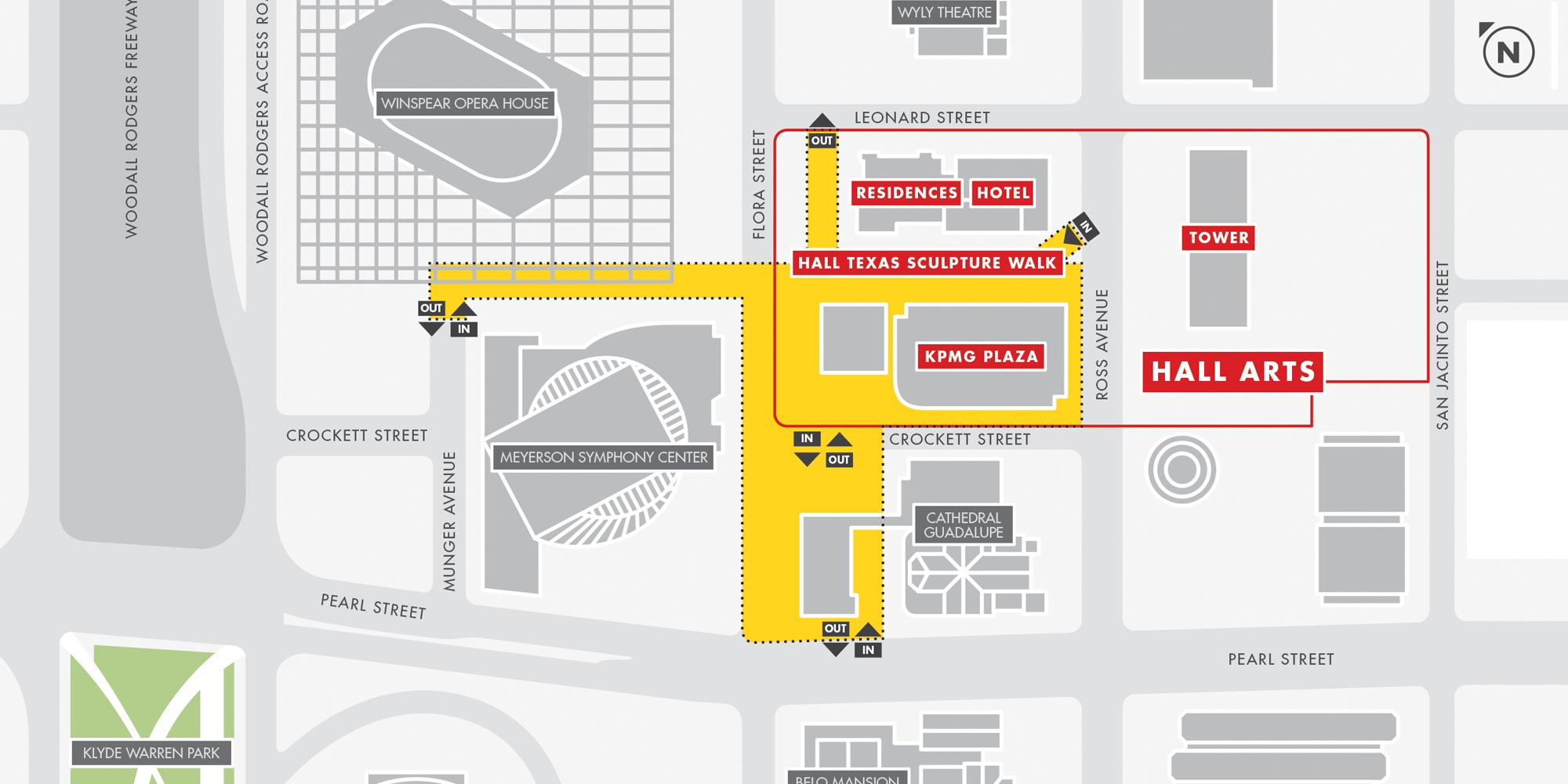 HALL Arts Parking Map